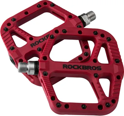Pédales Plates WEST BIKING – Nylon, Roulements DU – 9/16" – Noir/orange – Paire