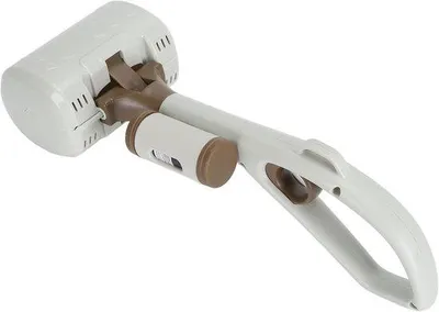 Productafbeelding van Hondenpoepschep - Schep met opvangbak - Buitencontainer voor hondenpoep - Ergonomisch, lang handvat - 11,5 x 33 cm - Wit
