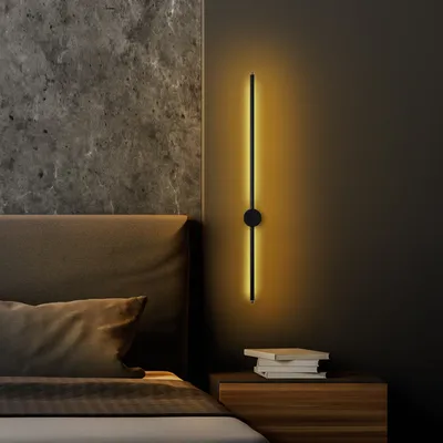 Zdjęcie produktu dla Opviq, Sword - 13484, Lampa ścienna, czarny, 91 x 7 x 10 cm