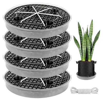 Produktbild von Selbstbewässernde Untersetzer für Stofftöpfe, 30 cm, 4 Stück