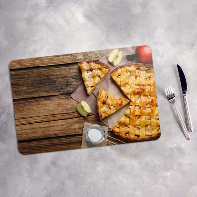 Produktbild von Tischset 4x45x30 cm Platzset Tischmatte Platzmatte Untersetzer - Apfelkuchen Kuchen