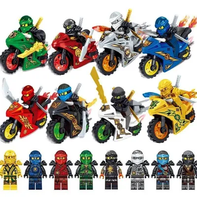 Obrázek produktu pro Sada figurek NINJAGO a motorky 16 kusů k legu.