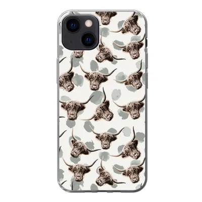 Produktbild von MuchoWow® Handyhülle Schutzhülle Hülle für iPhone 13 Kuh - Schottischer Highlander - Tiere Silikon Softcase Handy Hülle - Karteninhaber