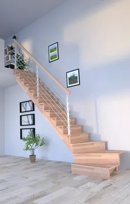 Obrázok produktu pre Schodisko Pertura Atanas Lepené drevo buk s podstupnicami buk 1/4-otočené dole vľavo 80 cm 13/14