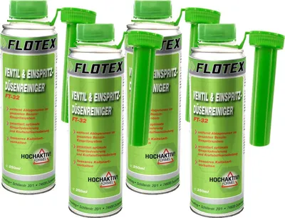 Produktbild von Flotex Ventil & Einspritzdüsenreiniger, 4 x 250ml Benzin Einspritzsystem