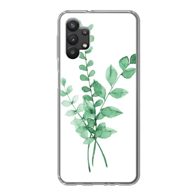 Produktbild von MuchoWow® Handyhülle Schutzhülle Hülle für Samsung Galaxy A32 5G Aquarelle - Blätter - Pflanzen Silikon Softcase Handy Hülle - Softcase