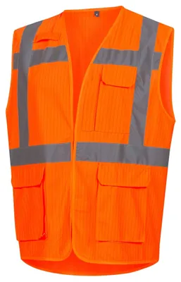 Produktbild von 50x NITRAS Warnweste, EN ISO 13688, EN ISO 20471, EN 1149 | Packung (1 Stück)