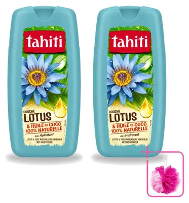 Produktbild von 2 x Tahiti Douchegel Lotus & Kokosöl, hydratierend, 250 ml - Sparpackung - 2 Stücke