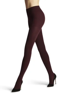 Zdjęcie produktu dla FALKE, rajstopy damskie Family W Ti, bawełna, jednolity kolor, 1 sztuka, czerwony Barolo, model 8596