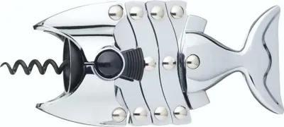 Produktbild von BarCraft - Fischförmiger Korkenzieher aus Edelstahl de, Silber, 16,5 x 7,5 x 4,5 cm