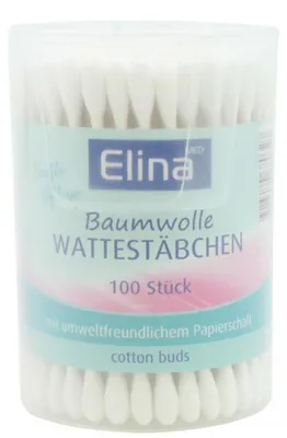 Produktbild von Elina Wattestäbchen, 100 Stück, in einer Drehdose