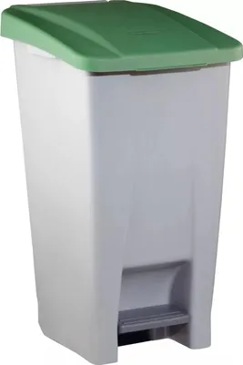 Produktbild von Tretabfalleimer grau/grün, Inhalt: 60 Liter