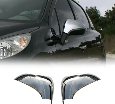 Image de Coques de Rétroviseurs pour Peugeot 308 I 2008-2014 en Acier Inox Chromé Argent