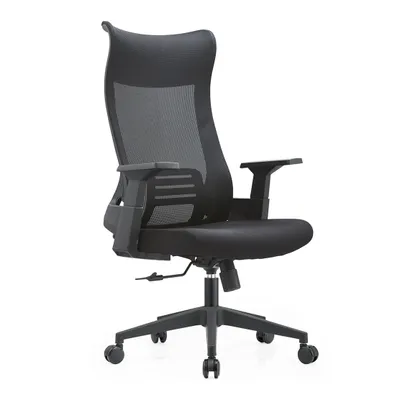 Image de Casa Dolce chaise de bureau LEOS, noir, 69x67x114-124 cm, pivotante & réglable en hauteur, mécanisme Butterfly, charge maximale 100 kg