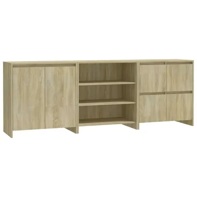 Produktbild von 3-tlg. Sideboard Sonoma-Eiche Holzwerkstoff