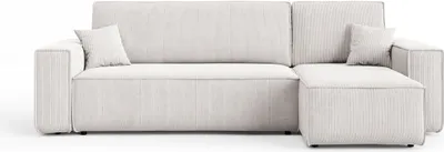 Produktbild von Emoebel24 Ecksofa mit Schlaffunktion und Bettkasten L-form 244x142x80 cm Denis Beige