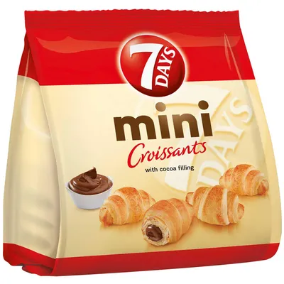 Produktbild von 7Days Mini Croissants Kakao 185g