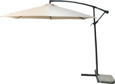 Image de Parasol DEMI, 300 cm, 42 mm, beige, PE, de jardin