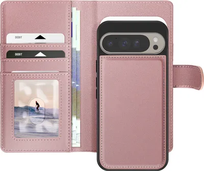 Produktbild von Mayaxess, Hülle für Google Pixel 9 und 9 Pro mit Abnehmbarer Schale, Champagnerrosa