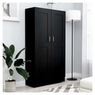 Produktbild von Bücherregal Schwarz 82,5 x 30,5 x 150 cm aus Holzwerkstoff