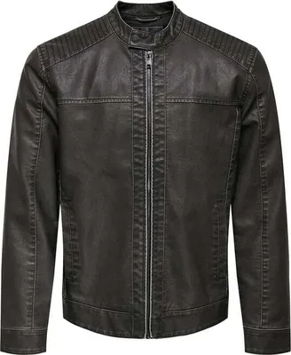 Image de ONLY and SONS Veste en similicuir homme ONSMIKEPolyuréthaneRACER JACKET OTW NOOS noir XL