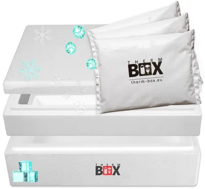 Produktbild von THERM BOX Modularbox 25M mit 3x Kühlakku für Kühlbox 25,8L Innen 49x30x17cm Transportbox Thermobehälter Wiederverwendbar