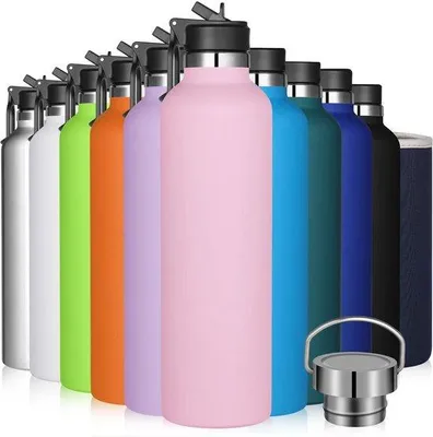 Produktbild von Isolierter, doppelwandiger, BPA-freier Trinkbecher aus Edelstahl 1L mit Trinkbecherbürste und Trinkbecherabdeckung