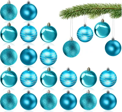 Zdjęcie produktu dla com-four® 20x bombki świąteczne, nietłukące plastikowe bombki na Boże Narodzenie, ozdoby choinkowe z zawieszką, Ø 6 cm