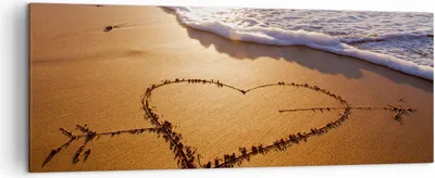 Produktbild von Bild auf Leinwand - Leinwandbild - Sommer Meer Sand Strand - 140x50cm - Wand Bild - Wanddeko - Leinwanddruck - Bilder - Kunstdruck - Wanddekoration - Leinwand bilder - Wandkunst - AB140x50-3163