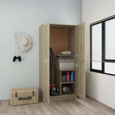 Produktbild von vidaXL Szafa dąb sonoma 82,5x51,5x180 cm Materiał drewnopochodny
