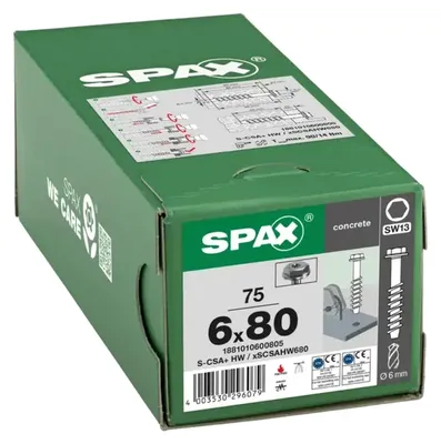 Produktbild von SPAX 1881010600805 Betonschraube 6 mm 80 75 St.