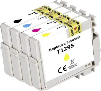 Produktbild von Renkforce Druckerpatrone ersetzt Epson T1295, T1291, T1292, T1293, T1294 Kompatibel Kombi-Pack Schwarz, Cyan, Magenta,