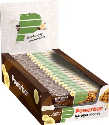 Produktbild von Powerbar Natural Vegan Proteinriegelbox Schokolade Und Banane 40g 18 Einheiten Golden Golden One Size