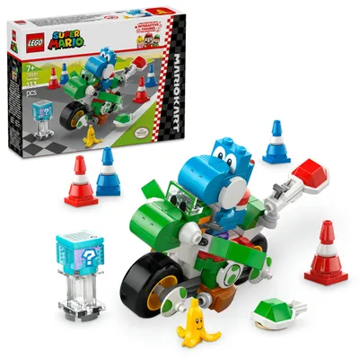 Produktbild von LEGO Super Mario: Mario Kart – Yoshi-Bike, Nintendo Abenteuer-Set zum Sammeln, Geschenk für Kinder, Jungen, Mädchen und Gamer ab 7 Jahren, Sammlerstück mit Yoshi Figur 72031