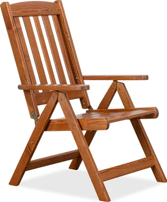 Obrázek produktu pro Zahradní židle KONSIMO z masivního borovicového dřeva EU a ruční výroba "ALCES", hnědá, masivní borovicové dřevo, moderní design, 63x106x73 cm