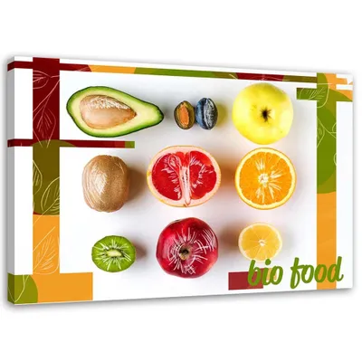 Immagine prodotto di Quadro su tela Frutta appetitosa 60x40 cm Feeby Colore Quadro da parete pronto per essere appeso
