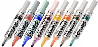 Produktbild von Pentel MWL5M MAXIFLO Whiteboard-Marker, 8 Farben Set