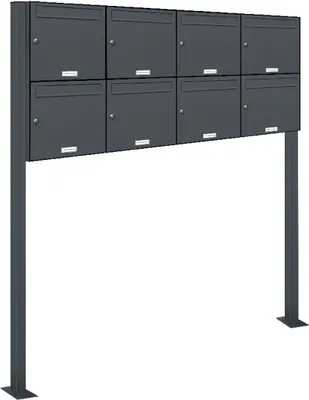 Produktbild von 8er Standbriefkasten Anlage Freistehend RAL 7016 - Anthrazit
