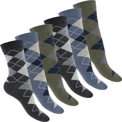 Produktbild von Footstar Damen Herren Ringel Socken (6 Paar) - Jeans 43-46