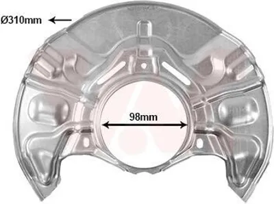 Produktbild von VAN WEZEL Spritzblech Bremsscheibe für TOYOTA AVENSIS Kombi (T25) Vorne Rechts 5398372 Ankerblech