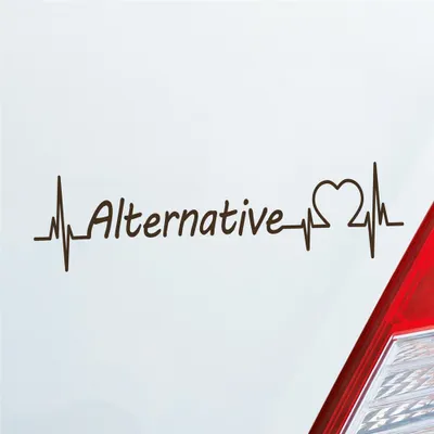 Produktbild von Auto Aufkleber Alternative Puls Herzschlag 19x5 cm Braun Sticker Heckscheibenaufkleber