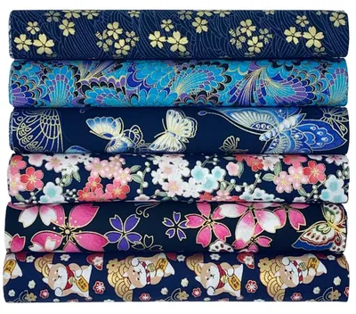 Immagine prodotto di Set di 6 tessuti di cotone patchwork per progetti di artigianato fai-da-te