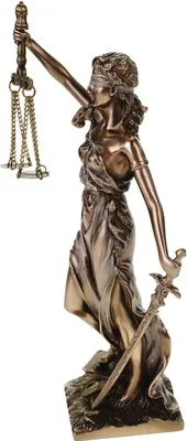 Produktbild von Justitia Göttin der Gerechtigkeit Bronziert Figur 21cm bronziert Veronese Design