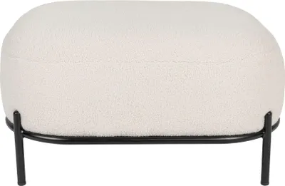 Produktbild von Housecraft Living Polly Pouf/ Sitzhocker Bouclé Elfenbeinfarben/ Crème