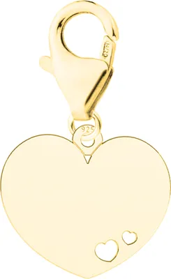 Immagine prodotto di Delicato ciondolo a forma di cuore in argento 925, placcato oro
