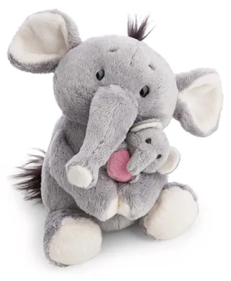 Produktbild von NICI Plüsch Elefant mit Kind grau 20cm