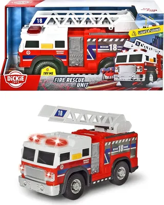 Produktbild von Dickie Toys Feuerwehr mit Leiter, Lichtern, Geräuschen, 30 cm