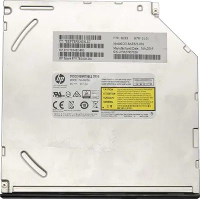 Immagine prodotto di Lettore Masterizzatore Odd Cd Dvd Hp 762432-800 Sata 781416-001 Du-8aesh Slim