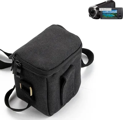 Produktbild von K-S-Trade Umhängetasche kompatibel mit Sony HDR-CX 240 E Schulter Tasche Tragetasche Kameratasche Fototasche schwarz Schutzhülle Zubehörtasche