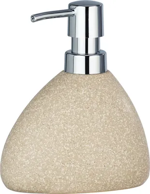 Produktbild von WENKO Seifen Spender 360 ml Keramik Desinfektionsmittel Dosierer Pion Beige Bad